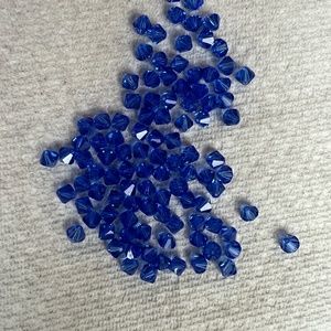 Swarovski Sapphire Blue 6mm Bicones beads from 2004  102 beads in lot